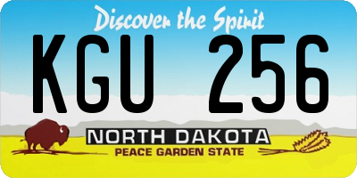 ND license plate KGU256
