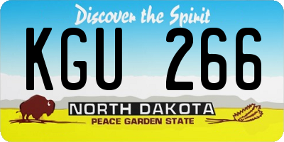 ND license plate KGU266
