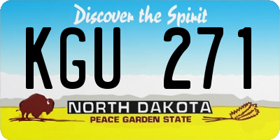 ND license plate KGU271