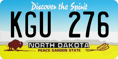 ND license plate KGU276
