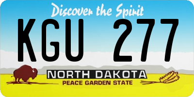 ND license plate KGU277
