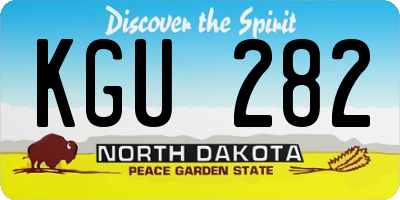 ND license plate KGU282