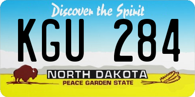 ND license plate KGU284