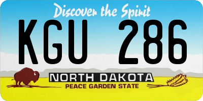 ND license plate KGU286