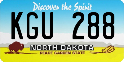 ND license plate KGU288