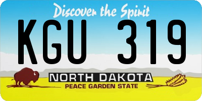 ND license plate KGU319