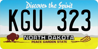 ND license plate KGU323