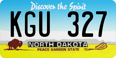 ND license plate KGU327
