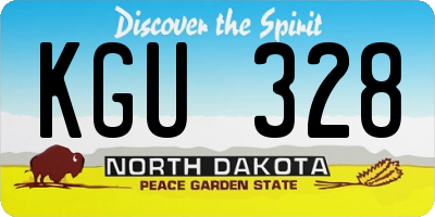 ND license plate KGU328