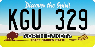 ND license plate KGU329