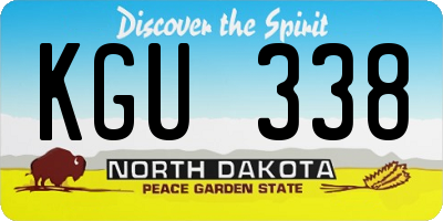 ND license plate KGU338