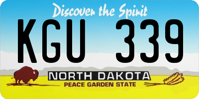 ND license plate KGU339
