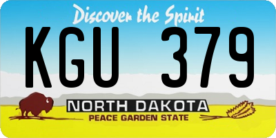 ND license plate KGU379