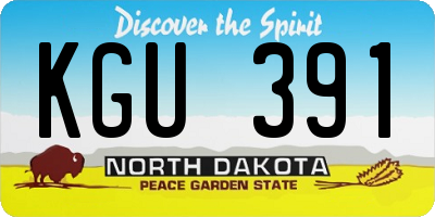 ND license plate KGU391