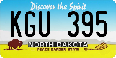 ND license plate KGU395