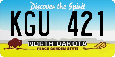 ND license plate KGU421