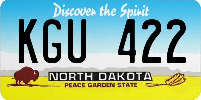 ND license plate KGU422