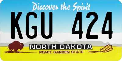 ND license plate KGU424