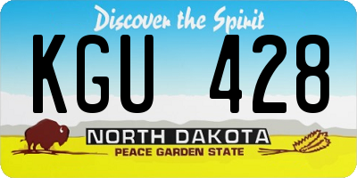 ND license plate KGU428