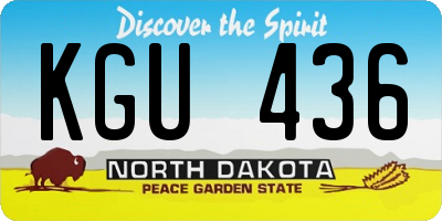 ND license plate KGU436