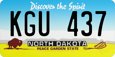 ND license plate KGU437