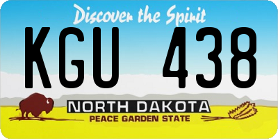 ND license plate KGU438