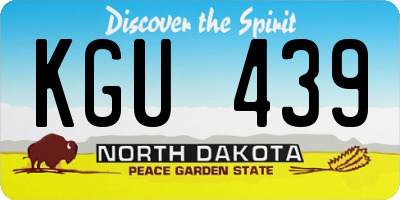 ND license plate KGU439