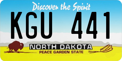 ND license plate KGU441