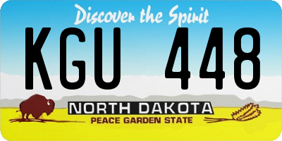 ND license plate KGU448