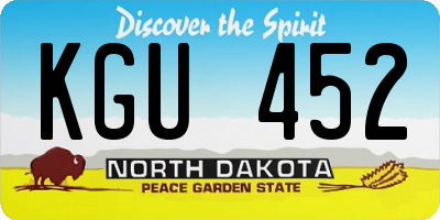 ND license plate KGU452