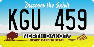ND license plate KGU459