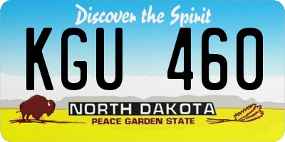 ND license plate KGU460