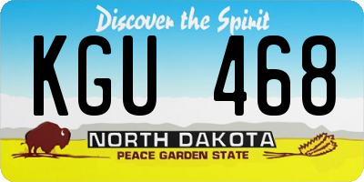 ND license plate KGU468