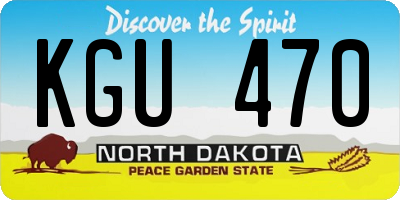 ND license plate KGU470