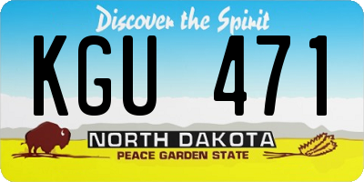 ND license plate KGU471