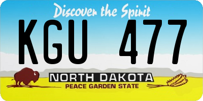 ND license plate KGU477