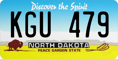 ND license plate KGU479