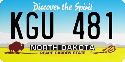 ND license plate KGU481