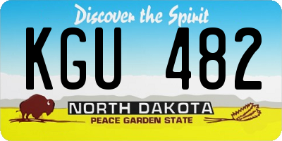 ND license plate KGU482
