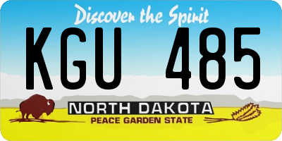 ND license plate KGU485
