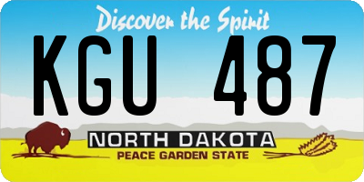 ND license plate KGU487