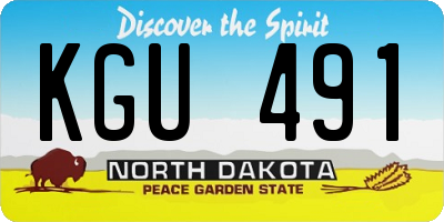 ND license plate KGU491