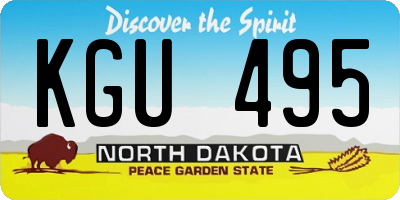 ND license plate KGU495