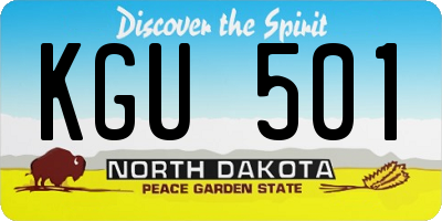 ND license plate KGU501