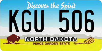 ND license plate KGU506