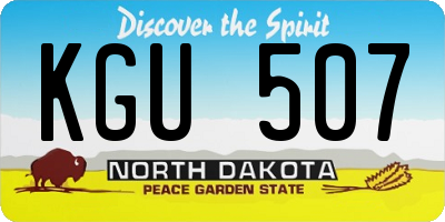 ND license plate KGU507