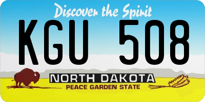ND license plate KGU508