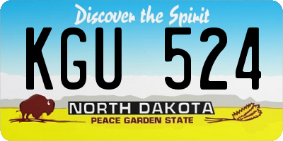 ND license plate KGU524