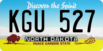 ND license plate KGU527