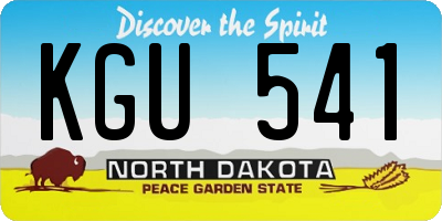 ND license plate KGU541